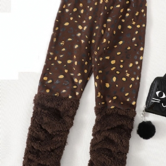 Dívčí Bavlna Leopard Print Měkké Kalhoty Dětské Oblečení Na Zimu