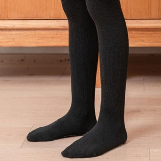 Dívčí Jednobarevné Úpletové Punčochové Kalhoty Legíny Punčochy Měkké Teplé
