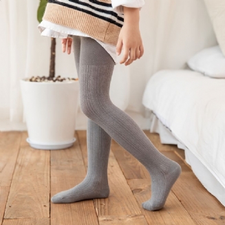 Dívčí Jednobarevné Úpletové Punčochové Kalhoty Legíny Punčochy Měkké Teplé Dětské Oblečení