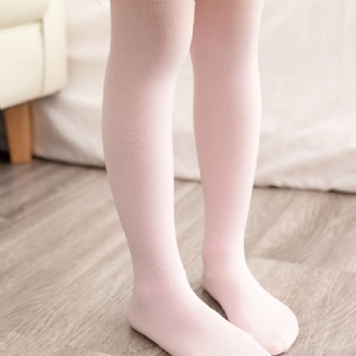 Dívčí Ležérní Jednobarevné Elastické Punčochové Kalhoty Tepelně Měkké Pohodlné Legíny