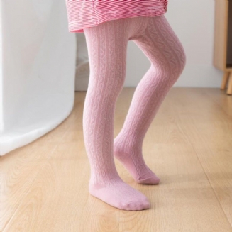 Dívčí Punčochové Kalhoty Kabelový Úplet Legíny Punčochy Bavlněné Pro Novorozence Kojenci Batolata