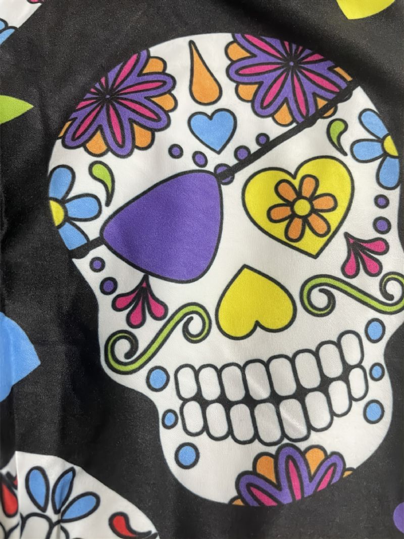 Dívčí Vysoce Strečové Měkké Legíny Sugar Skulls Print