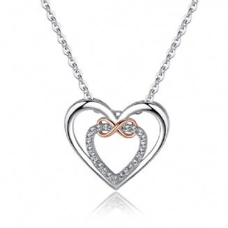 Infinity Heart Zirkonový Náhrdelník Pro Ženy Šperky Dárky K Narozeninám Pro Manželka Dívky Her