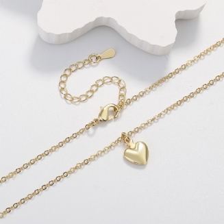 Náhrdelník Heart Choker Delicious Love Necklace S Přívěskem Zlatý Šperk Pro Ženy Dívky