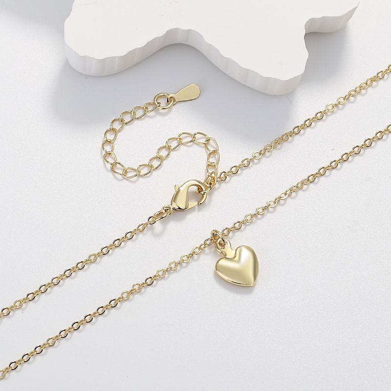 Náhrdelník Heart Choker Delicious Love Necklace S Přívěskem Zlatý Šperk Pro Ženy Dívky