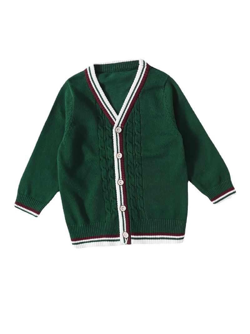 Dětský Chlapecký Svetr Ležérní Pletený Ve Školním Stylu