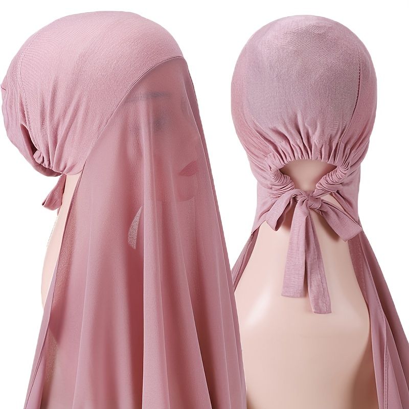 Šifonový Hidžáb Šátek Na Hlavu Pohodlný S Šátkem Na Pro Ženy Dívky Her