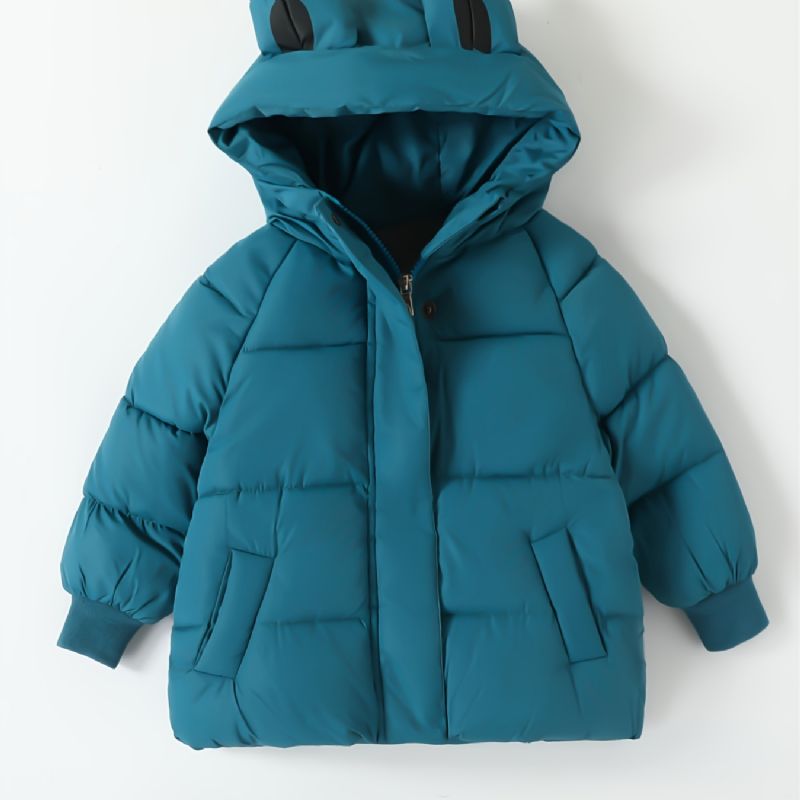 Batole Chlapci Dívčí Zimní Polyesterový Kabát Dětská Bunda S Kapucí Děťátko Warm Outwear