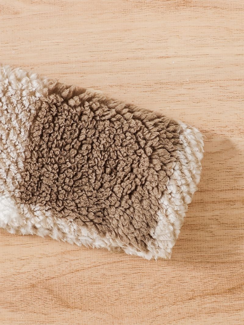 Batole Děťátko Dívčí Bunda Klopa Kostkovaný Knoflík Teplý Kabát