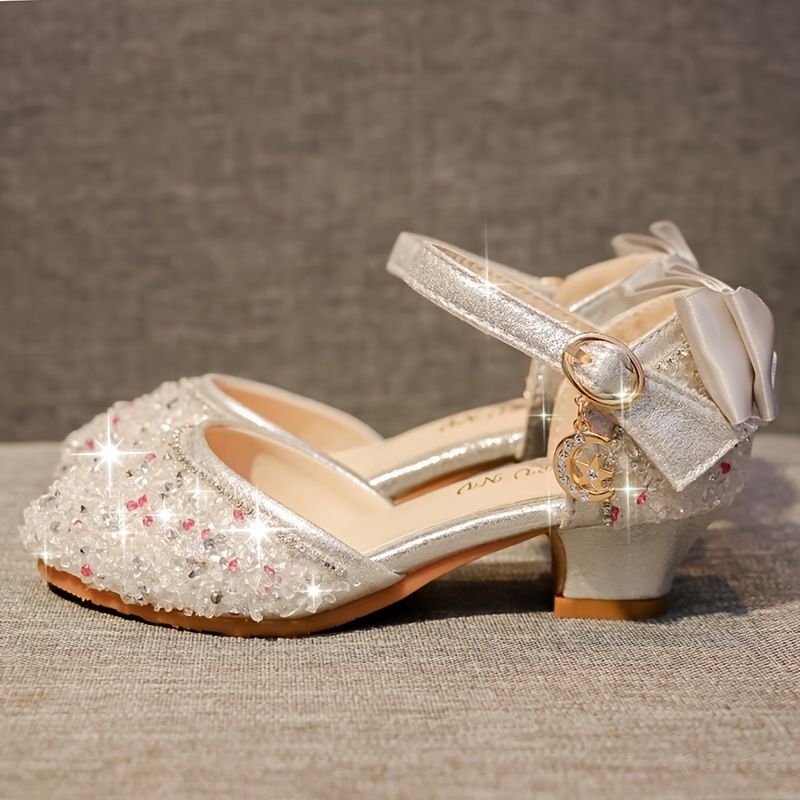 Batole Dětské Dívčí Sandály Bling Crystal Princess Šaty Boty Pro Party Svatební Výkon
