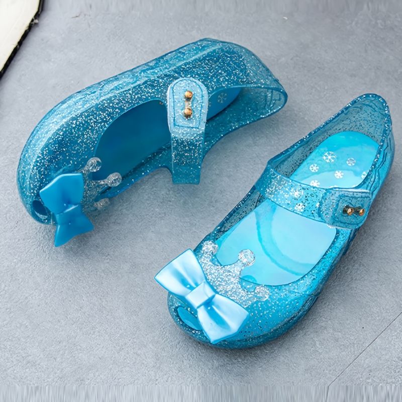 Dívčí Želé Boty Mary Jane Flats Princess Blue Sandály Snow Queen