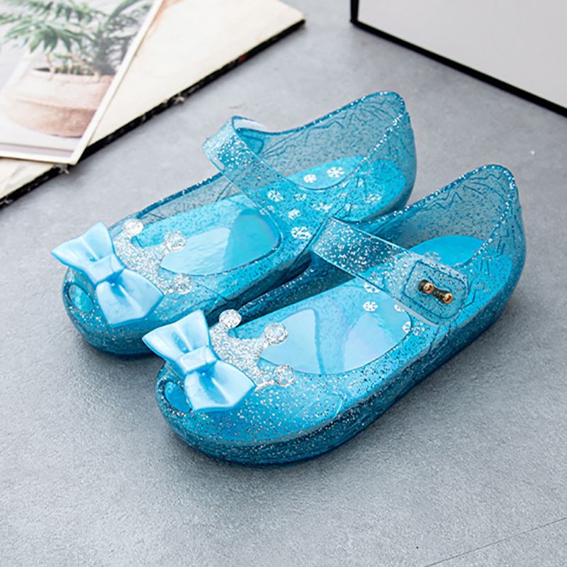 Dívčí Želé Boty Mary Jane Flats Princess Blue Sandály Snow Queen