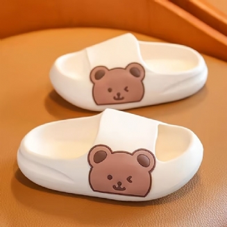 Unisex Protiskluzové Pantofle Slides With Bear Design