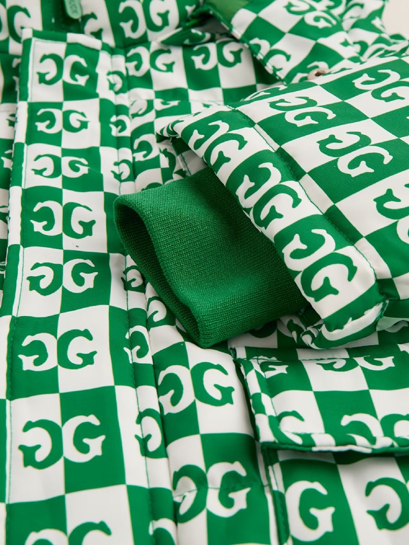 Chlapci Dívky Ležérní Zateplené Odnímatelné Bunda S Kapucí Duck Down Potisk Dopisů Na Zip Polstrované Oblečení Na Zimu Na Zip