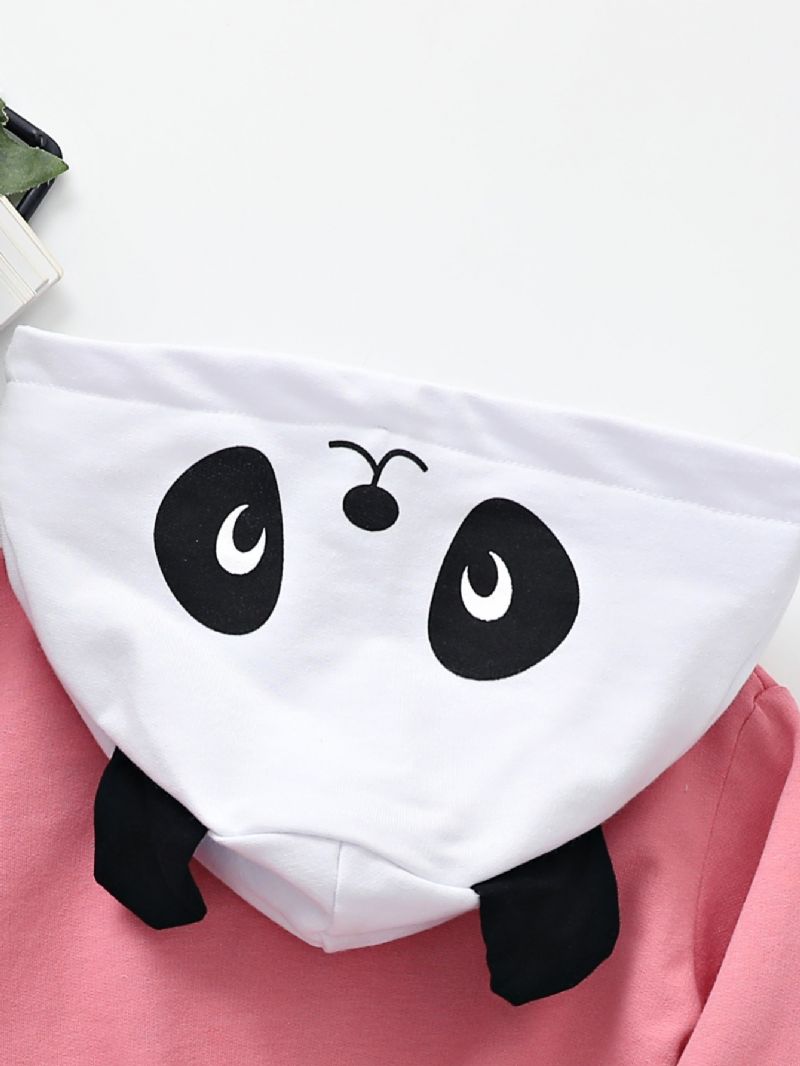 Dívčí Zateplená Mikina S Potiskem Panda Na Zip