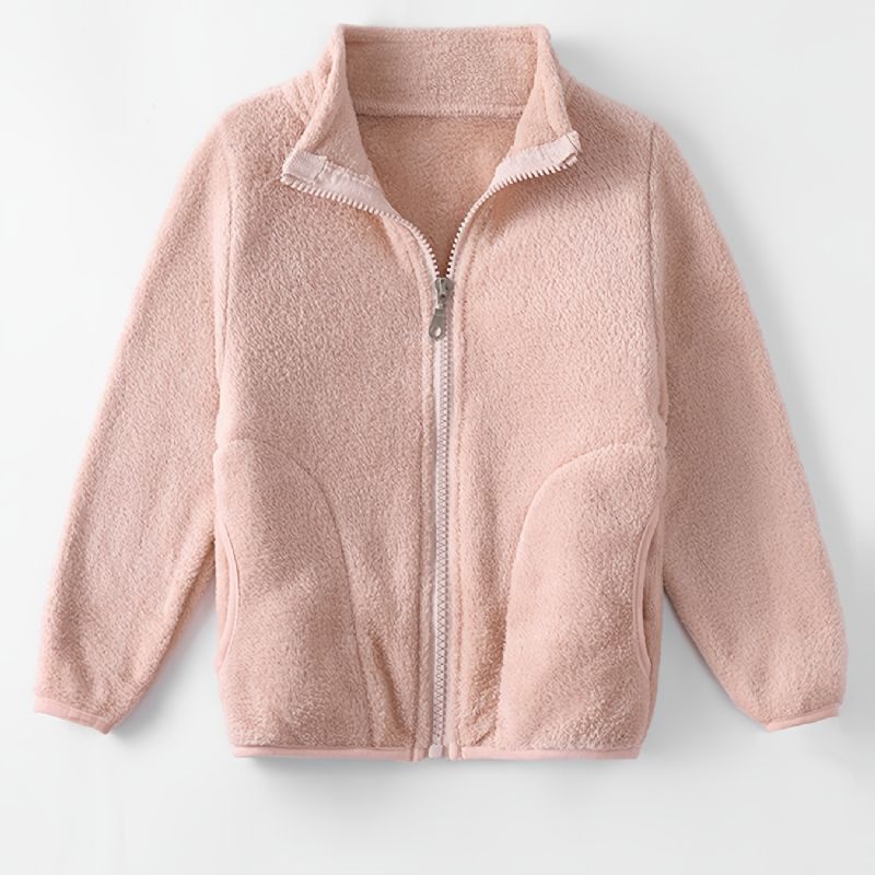 Unisex Dětská Fleecová Bunda Sherpa Na Pevný Zip Pro Zimní Dětské Oblečení