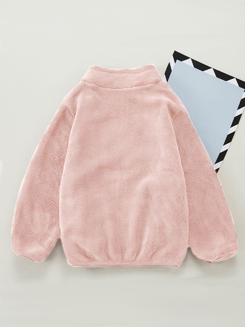 Unisex Dětská Fleecová Bunda Sherpa Na Pevný Zip Pro Zimní Dětské Oblečení