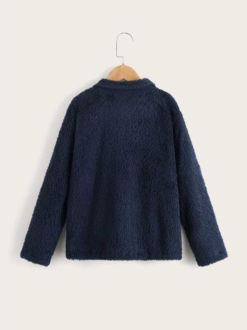 Unisex Dětská Teddy Zipper Bunda Tepelné Svrchní Oblečení Pro Zimní Dětské