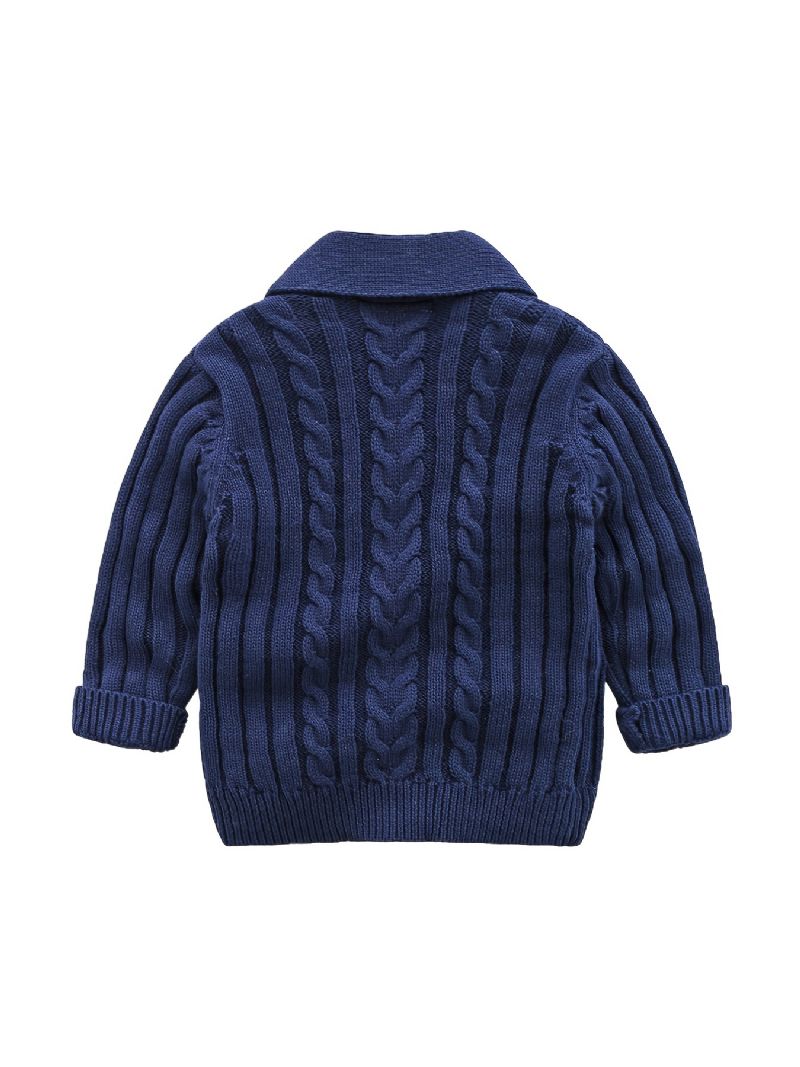 Unisex Dětský Svetr Se Zapínáním Do V A Výstřihem Do V Pro Zimní Dětské Oblečení