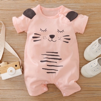 Dívčí Kombinéza Pro Novorozence Unisex S Rukávem A Potiskem Sweet Cat