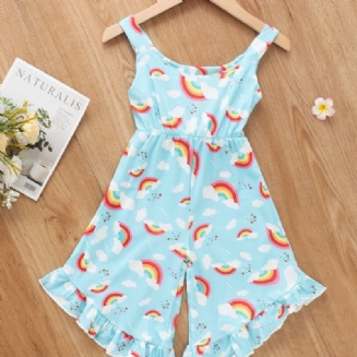 Dívčí Overal Rainbow Cloud Print Suspender