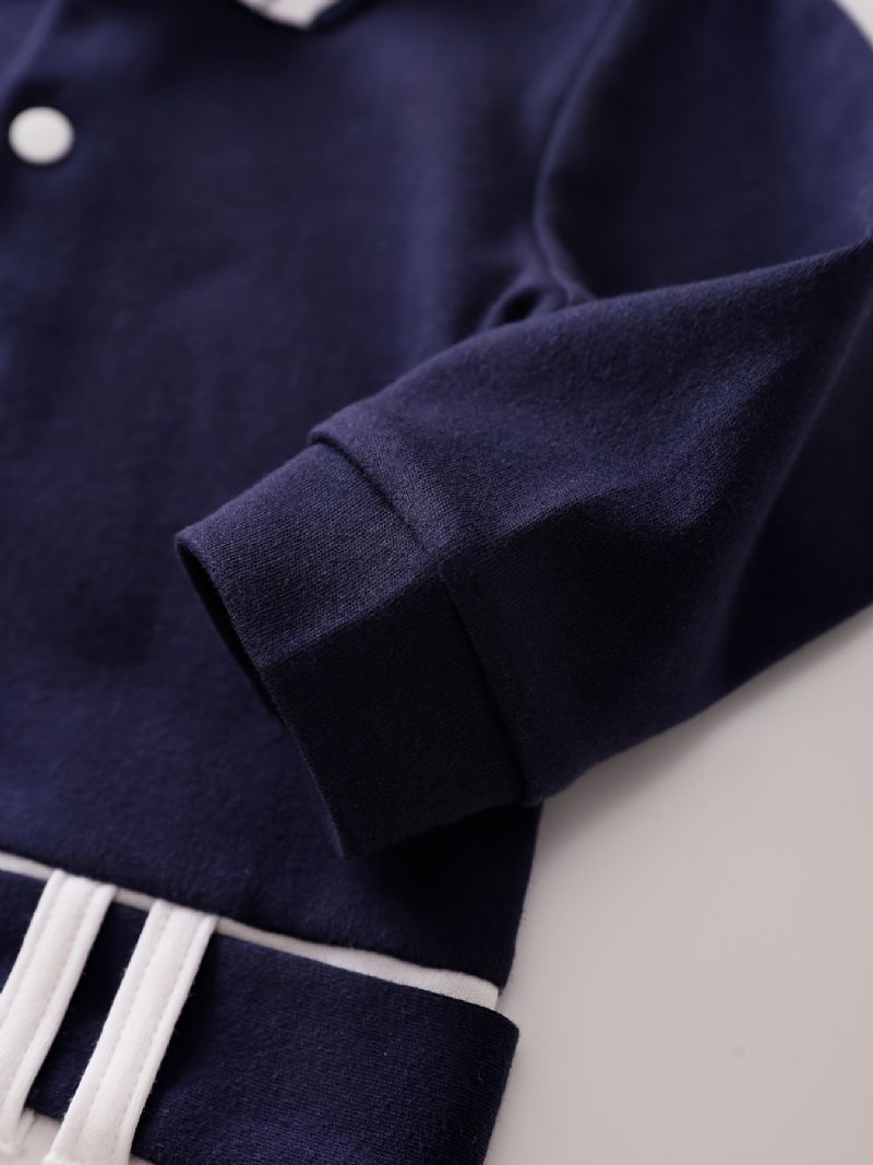 Děťátko Dívky Polo Neck Gentleman Kombinéza Dětské Oblečení