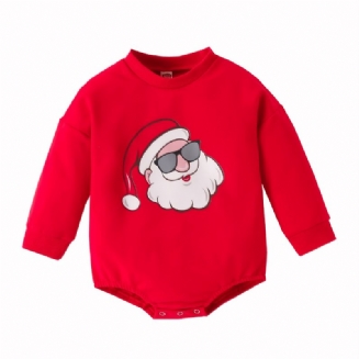 Kojenecká Chlapečka Dívčí Overal S Dlouhým Rukávem Se Vzorem Skřítků Santa Clause Na Vánoce Body Onesie Kombinéza Dětské Oblečení Zima