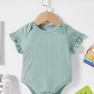 Unisex Dětské Volánkové Rukávy Kombinéza Onesie Kojenecké Oblečení