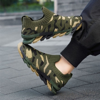 Chlapecké Celoroční Camo Green Sneakers