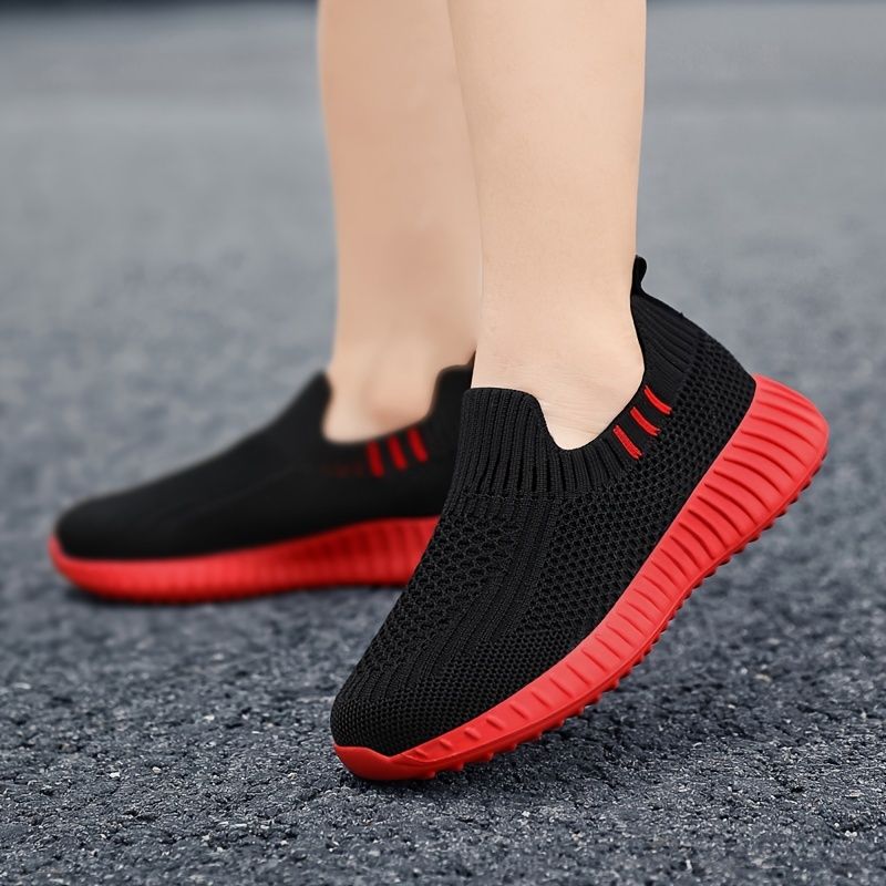 Dívčí Ležérní Síťované Nízké Tenisky Lehké Prodyšné Běžecké Boty Elastické Slip-on Sportovní