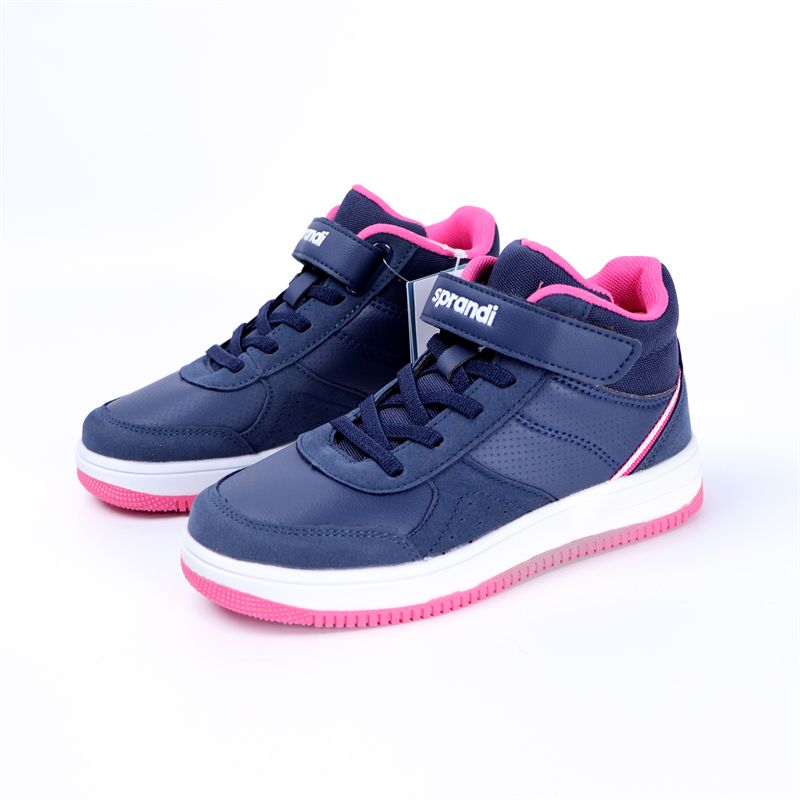 Dívčí Vysoké Boty Na Skate Vodotěsné Neklouzavé Tenisky Se Tkaničkami Na Suchý Zip Navy Blue